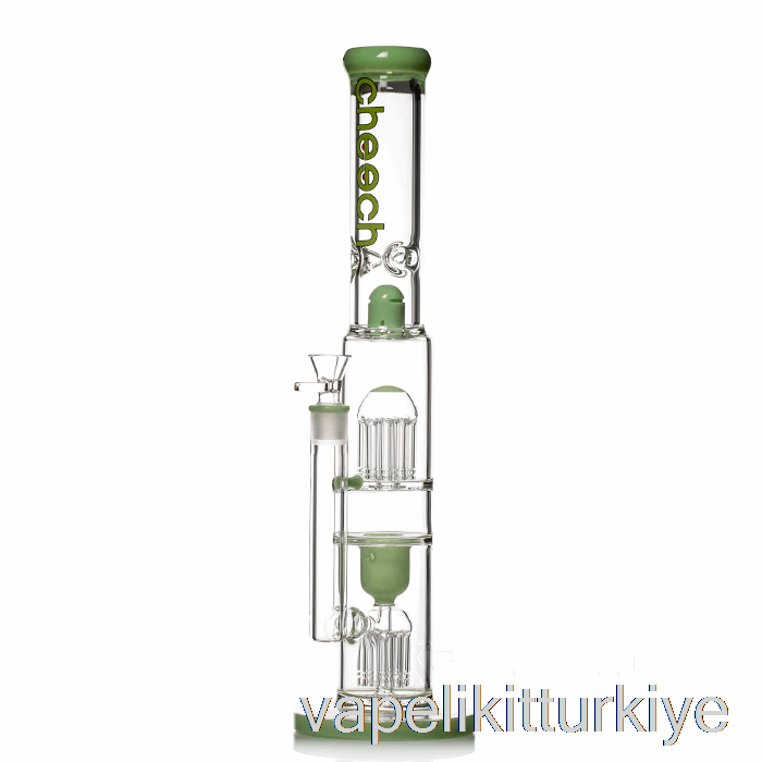 Vape Elektronik Sigara Cheech Cam çift Ağaç Büyük Teçhizat Bong Yeşil
